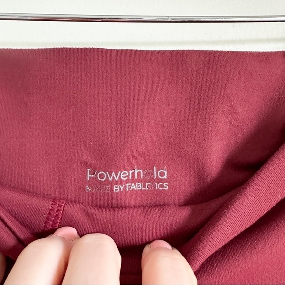 Fabletics Burgundy Wine Define PowerHold High-Waisted 7/8 Legging Sz Small - Picture 10 of 10